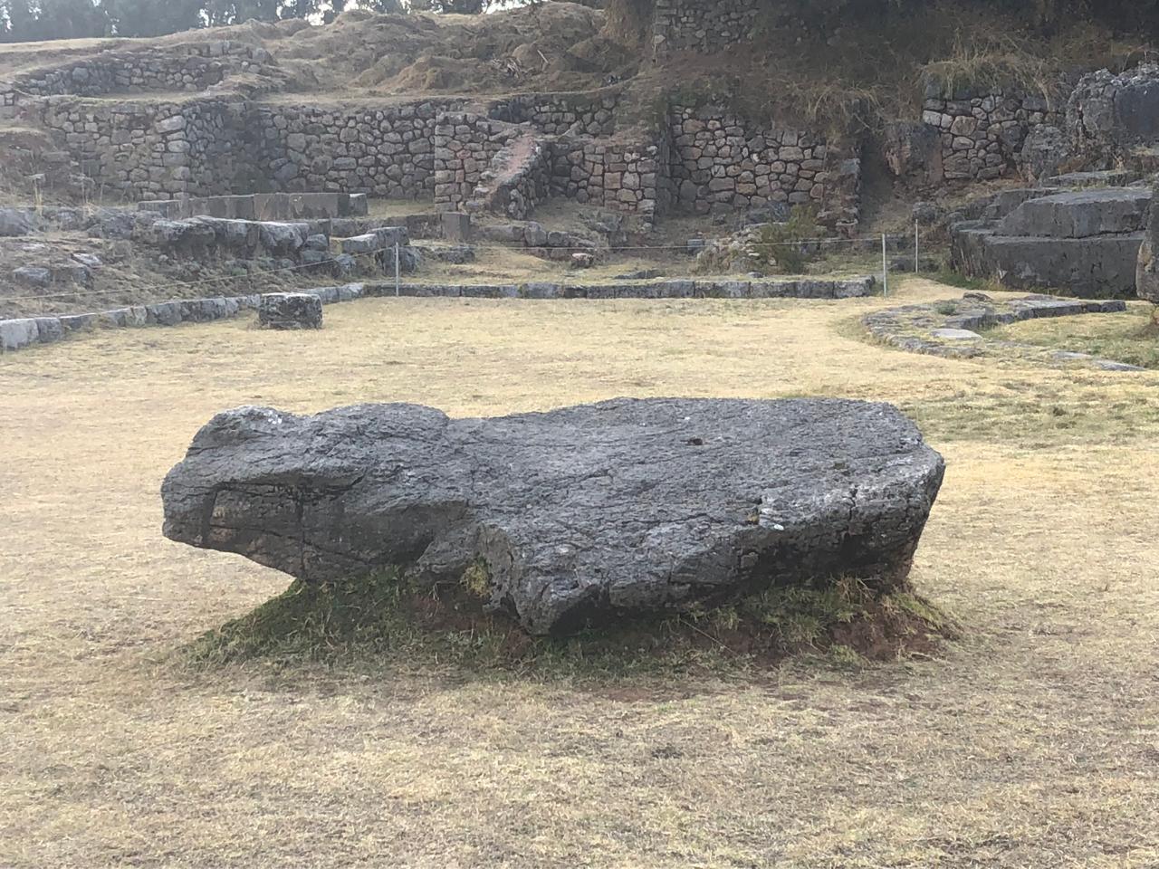 The lizard-shaped stone at Sacsayhuaman, Peru